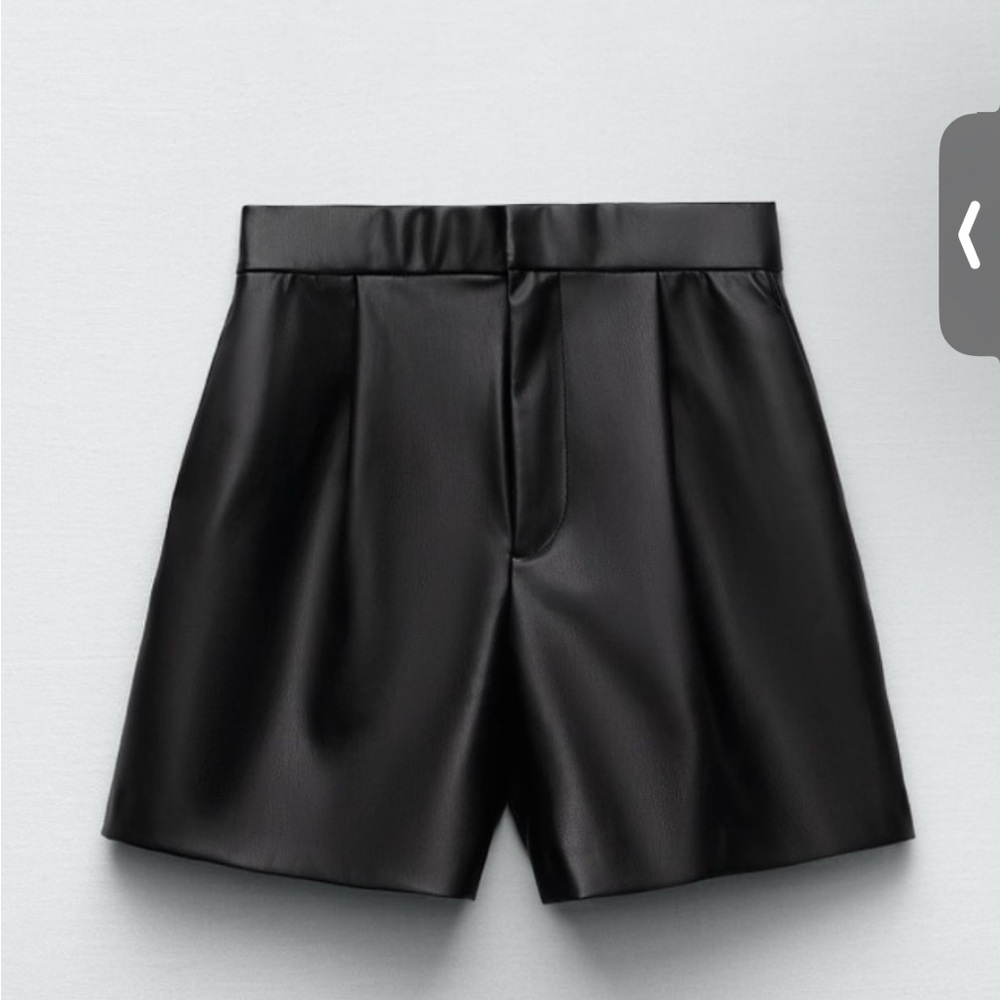 Leather Black Women's Shorts